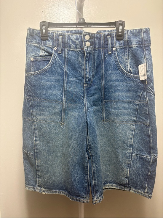 Free People Pants - Free People Barrel Shorts Blue Denim Shorts
